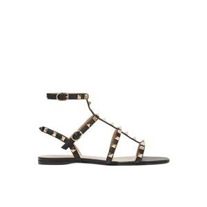 Valentino Rockstud Accents Leather Gladiator Sandals - Size 9.5
